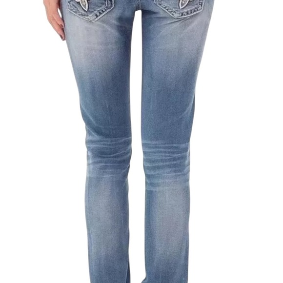 Rock Revival Women’s Vivian Cuffed Skinny Blue Jeans Size 27 - Picture 1 of 16